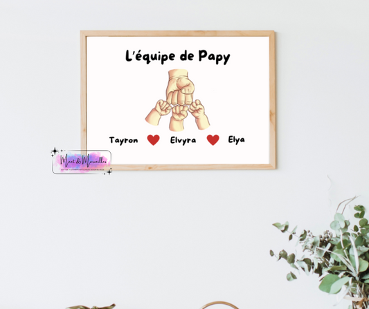 Cadre équipe de Papy