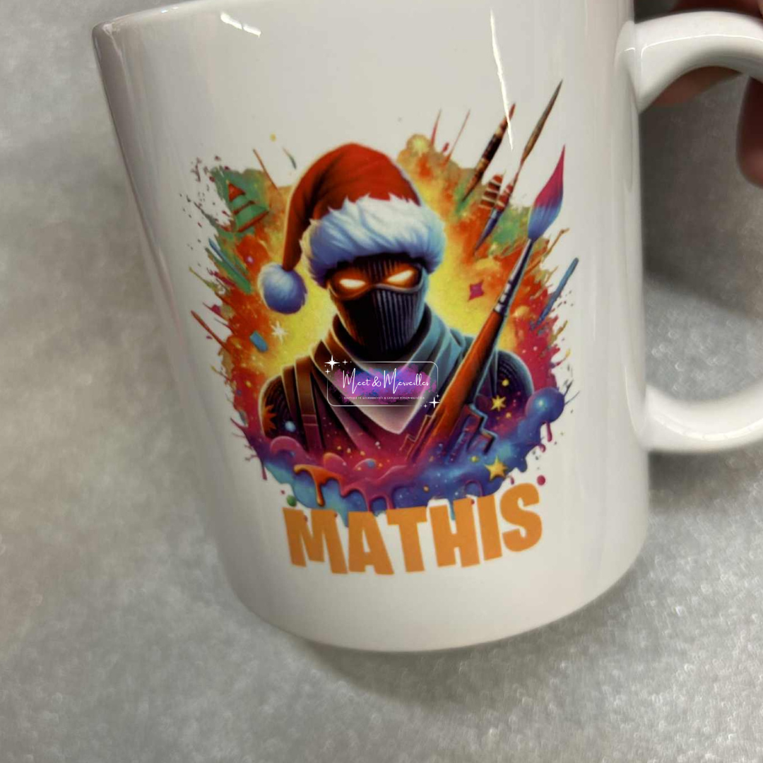 🍬 Mug Gourmand personnalisé – Noël 2025 🎅