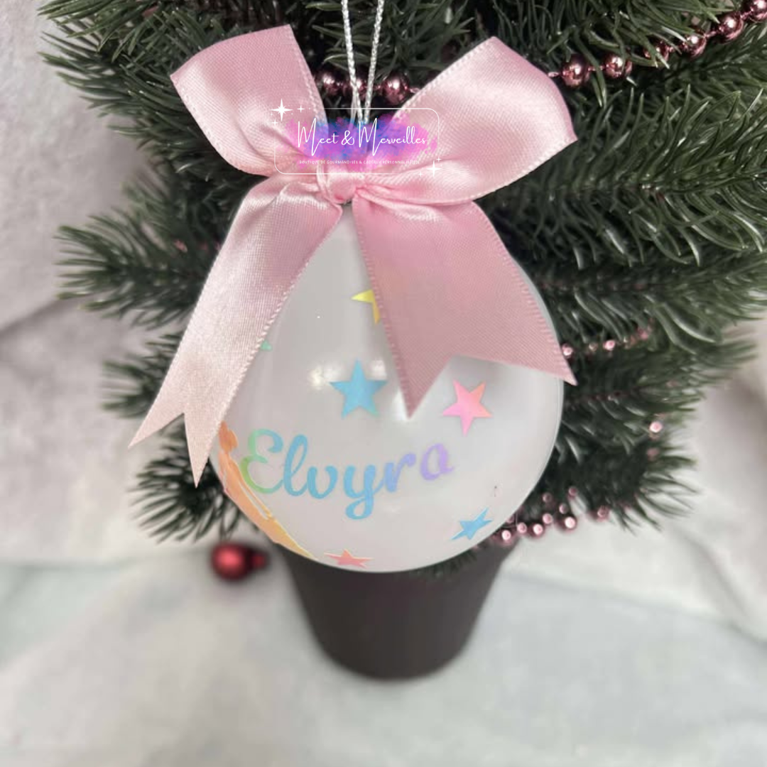 Boule de Noël personnalisée avec Noeud