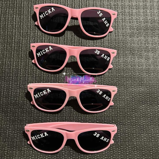 Lunette de soleil personnalisées - Mariage , Baptême, anniversaire ...