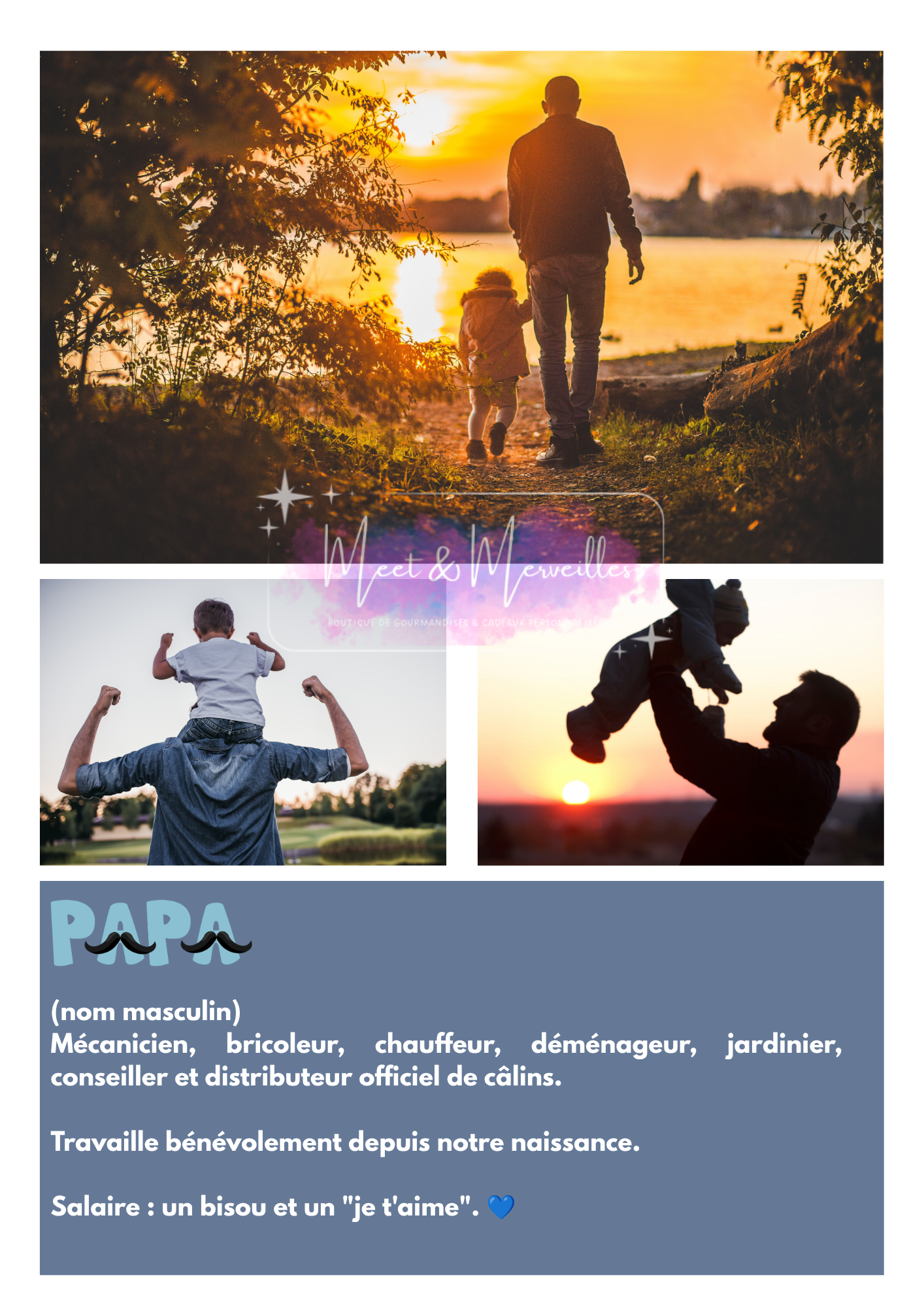 Cadre Définition "Papa " 💙