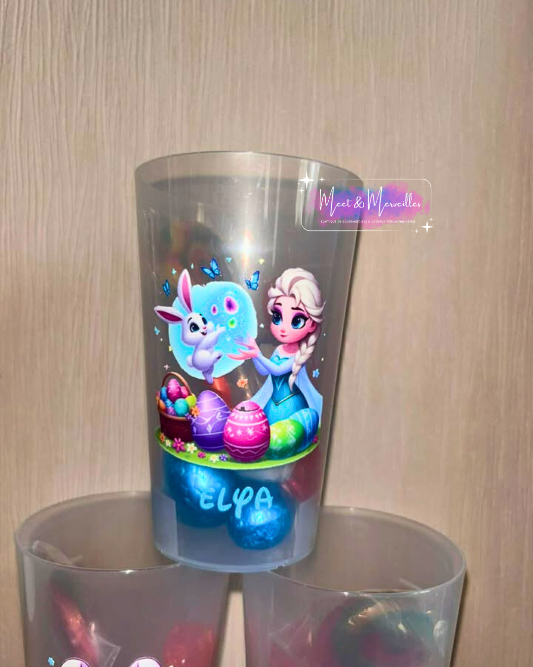 Gobelet de Pâques personnalisé – Surprise gourmande🥤