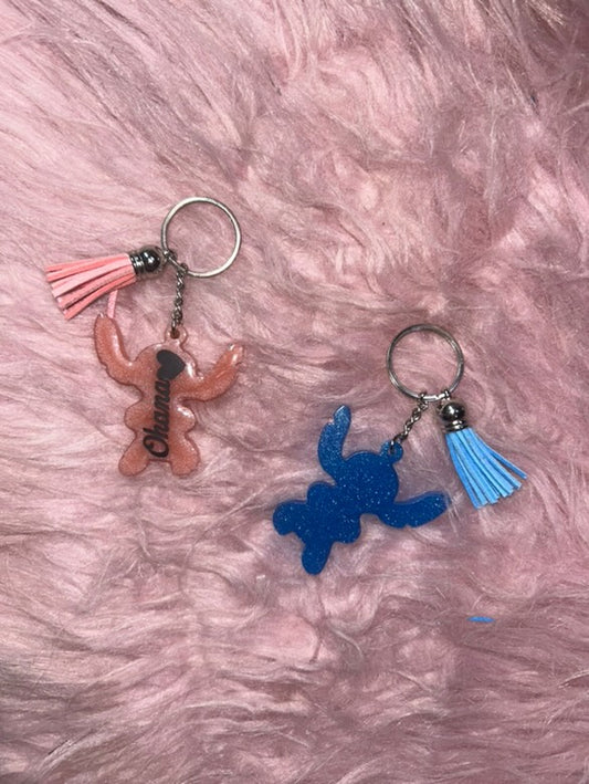 Porte clé personnalisé STITCH - Création Unique en Résine