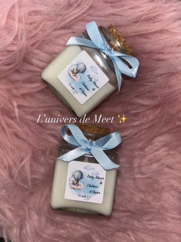 Bougie personnalisée - cadeau invité personnalisé