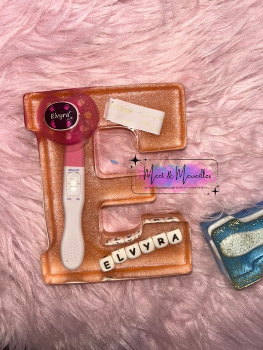 Lettre Souvenir de Naissance Personnalisée – Résine époxy