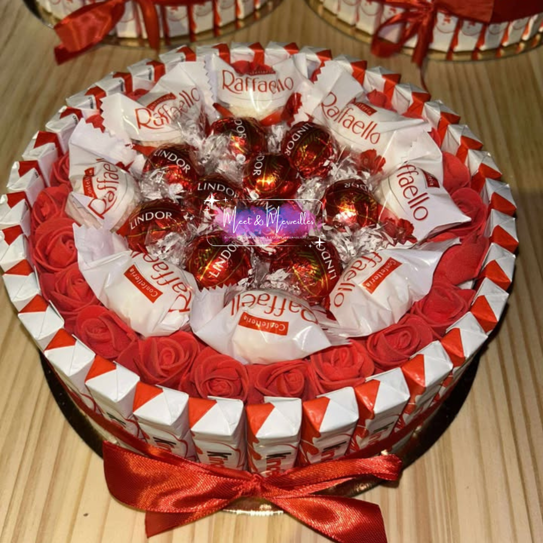Coffret gourmand Kinder personnalisé – Gâteau de chocolats