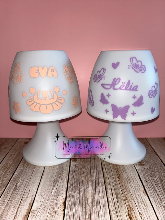 Lampe LED personnalisée avec prénom – Veilleuse enfant décorative, thème & couleur au choix