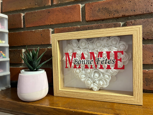 Cadre Mamie personnalisé aux roses