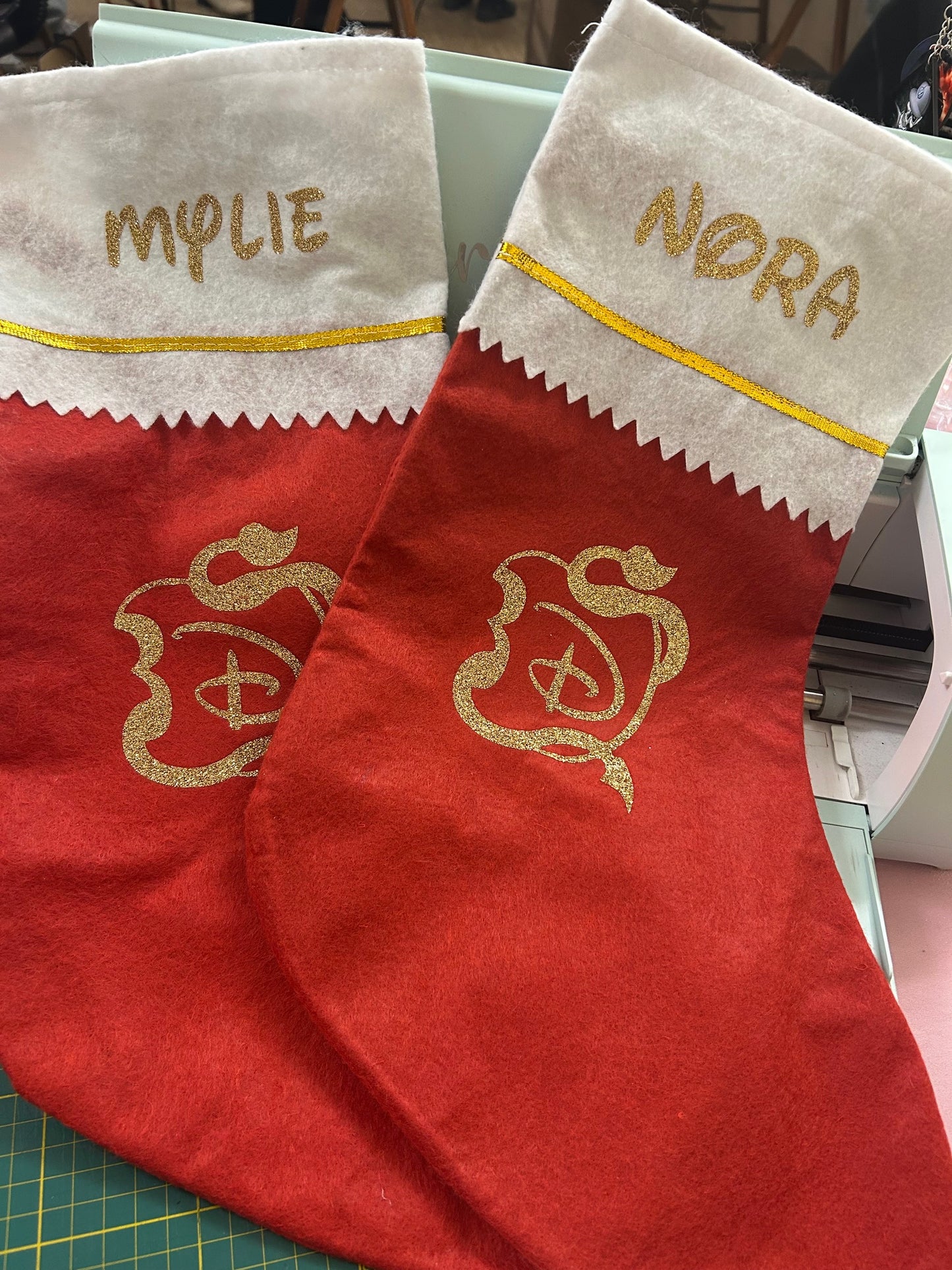 Chaussette de Noël personnalisée – Rouge ou Bleue