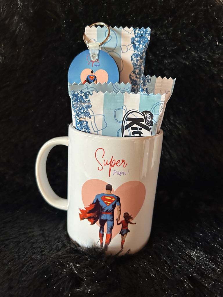 Mug avec gourmandise Bonne Fête papa
