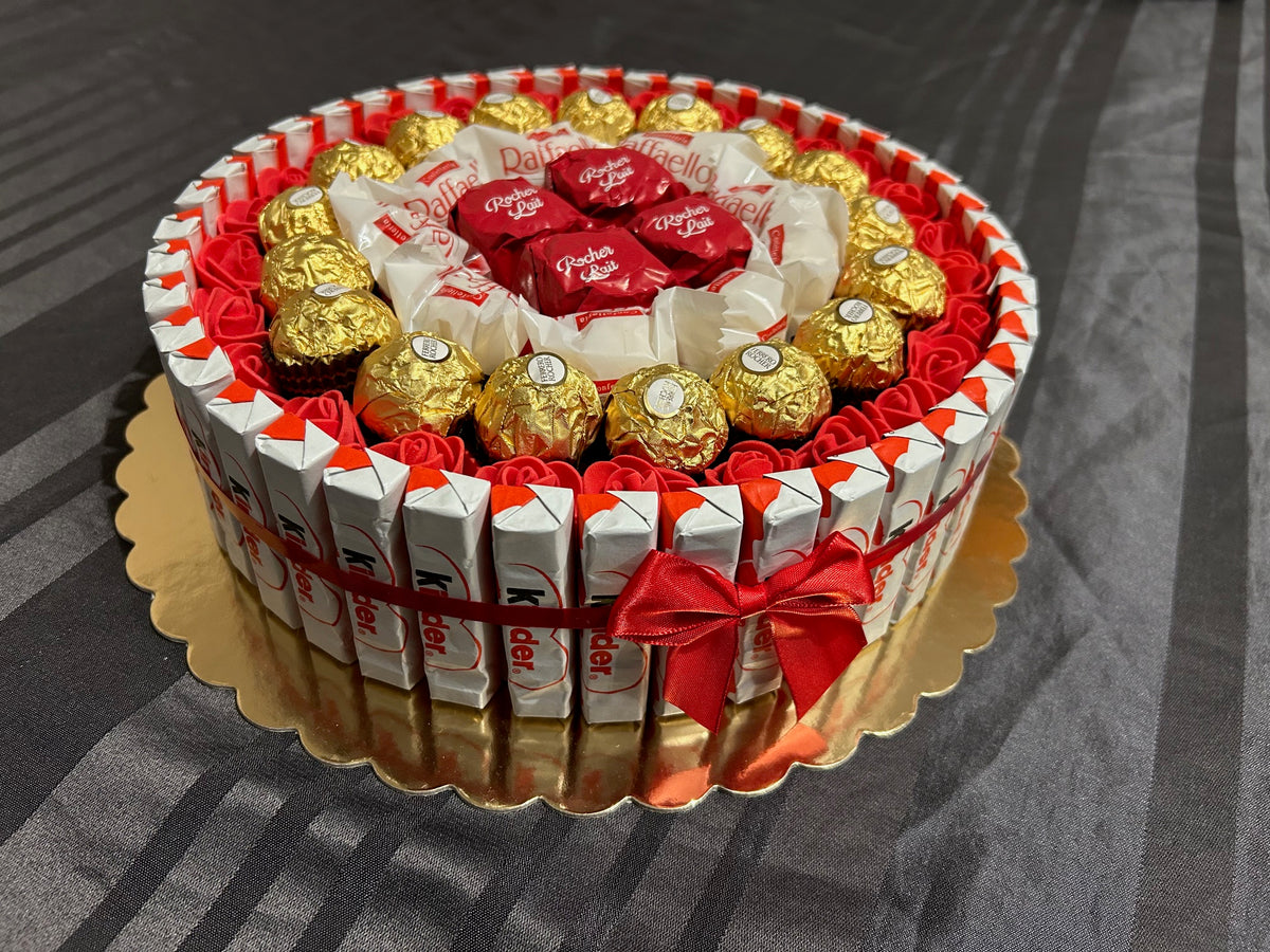 Coffret gourmand Kinder personnalisé – Gâteau de chocolats