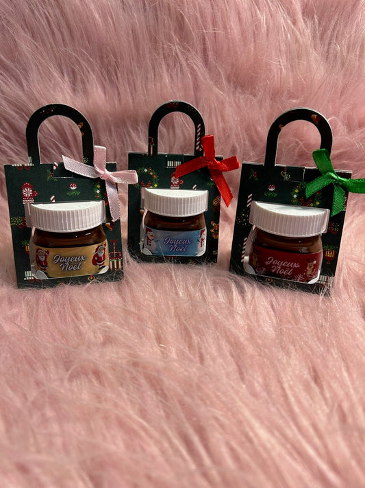 Petit pot Nutella de Noël – Simple, en sac ou avec cuillère