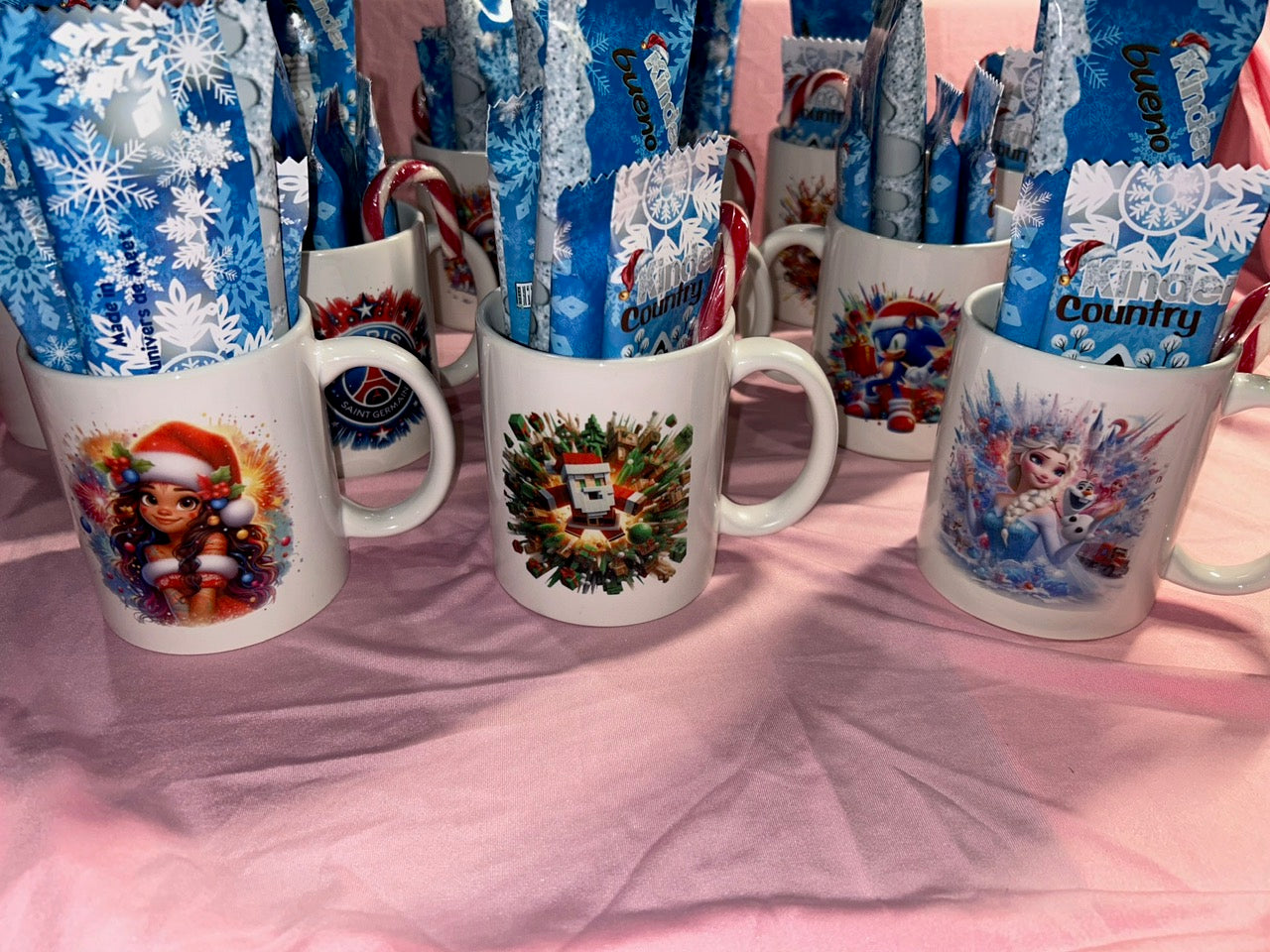 Mug gourmand avec kinder personnalisés