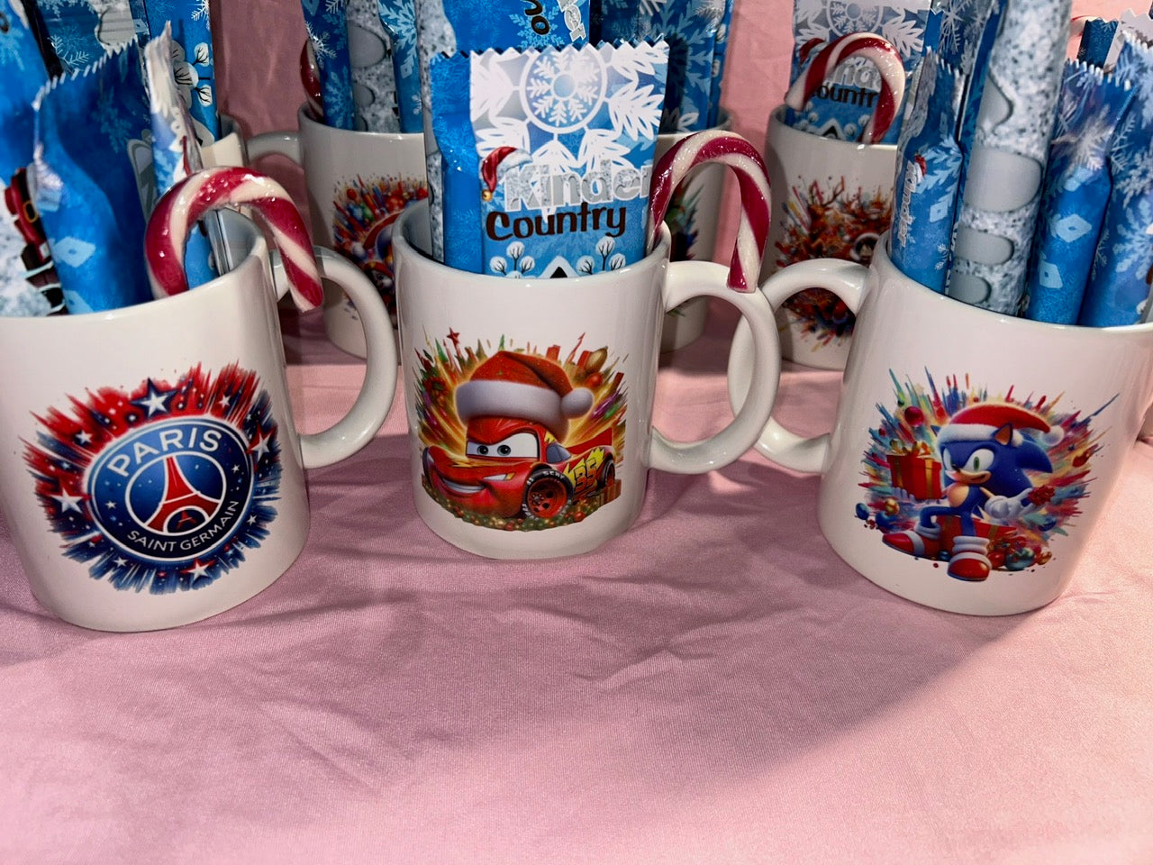 Mug gourmand avec kinder personnalisés