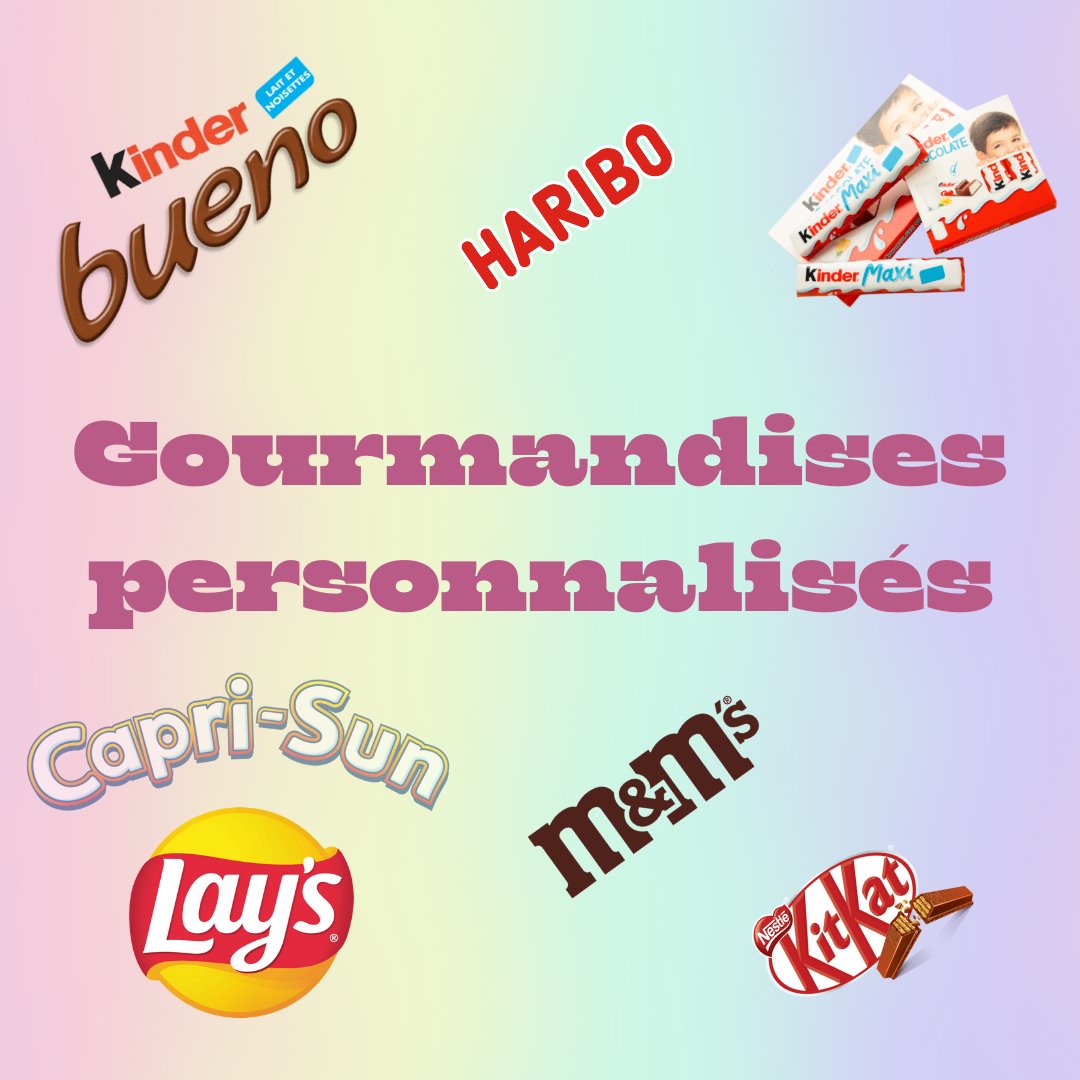 Gourmandises personnalisées - Papeterie personnalisée