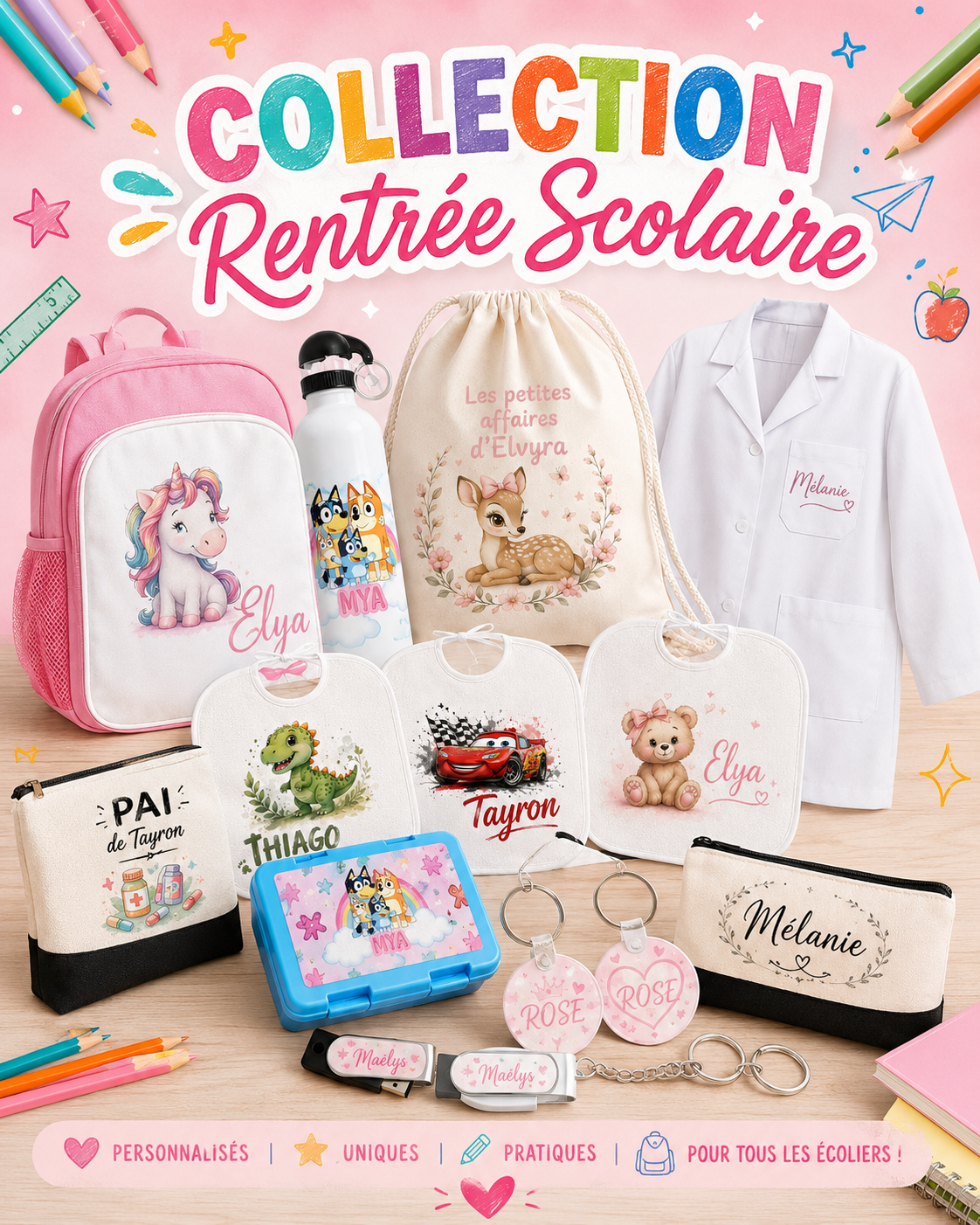 Collection Rentrée Scolaire Personnalisée