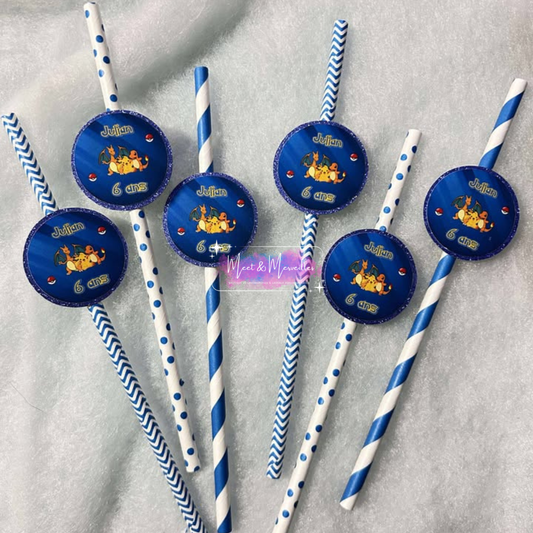 Pailles personnalisées – Thème au choix 🥤