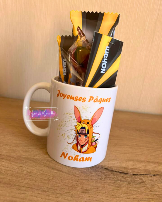 Mug de Pâques Personnalisé – Coffret Gourmand Enfant 🐣