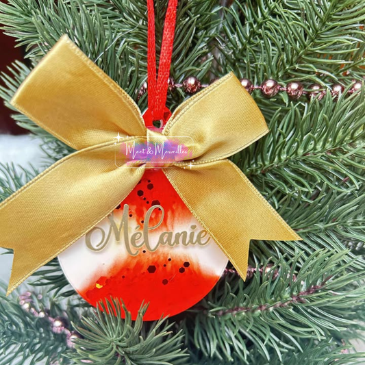 Boules de Noël en résine – Fait main & scintillant 🎁