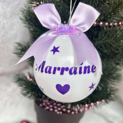 Boule de Noël personnalisée avec Noeud