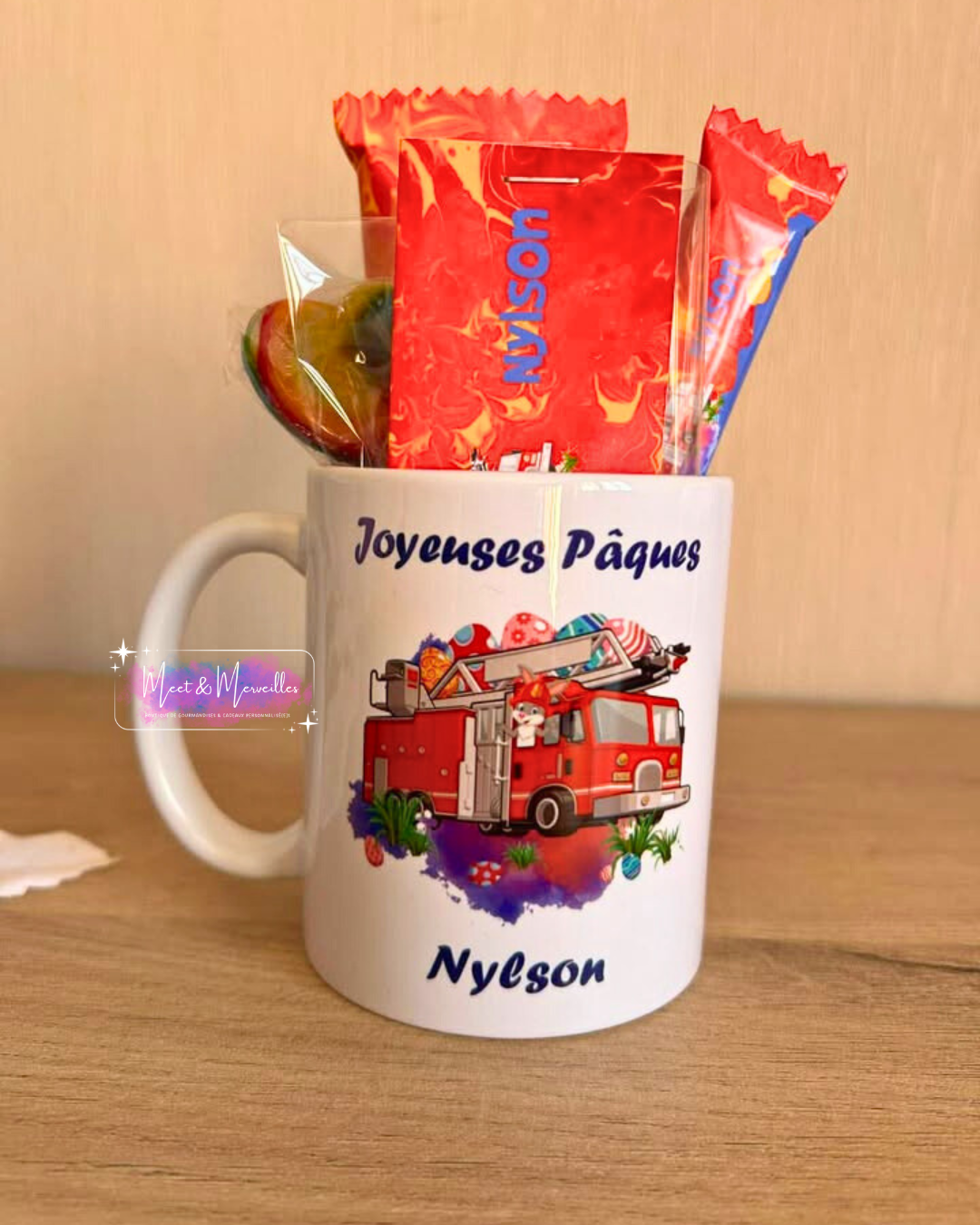 Mug de Pâques Personnalisé – Coffret Gourmand Enfant 🐣
