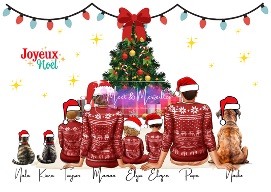 Cadre de Noël personnalisé  – Format A4 ou version numérique