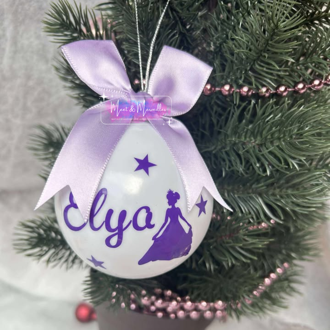 Boule de Noël personnalisée avec Noeud