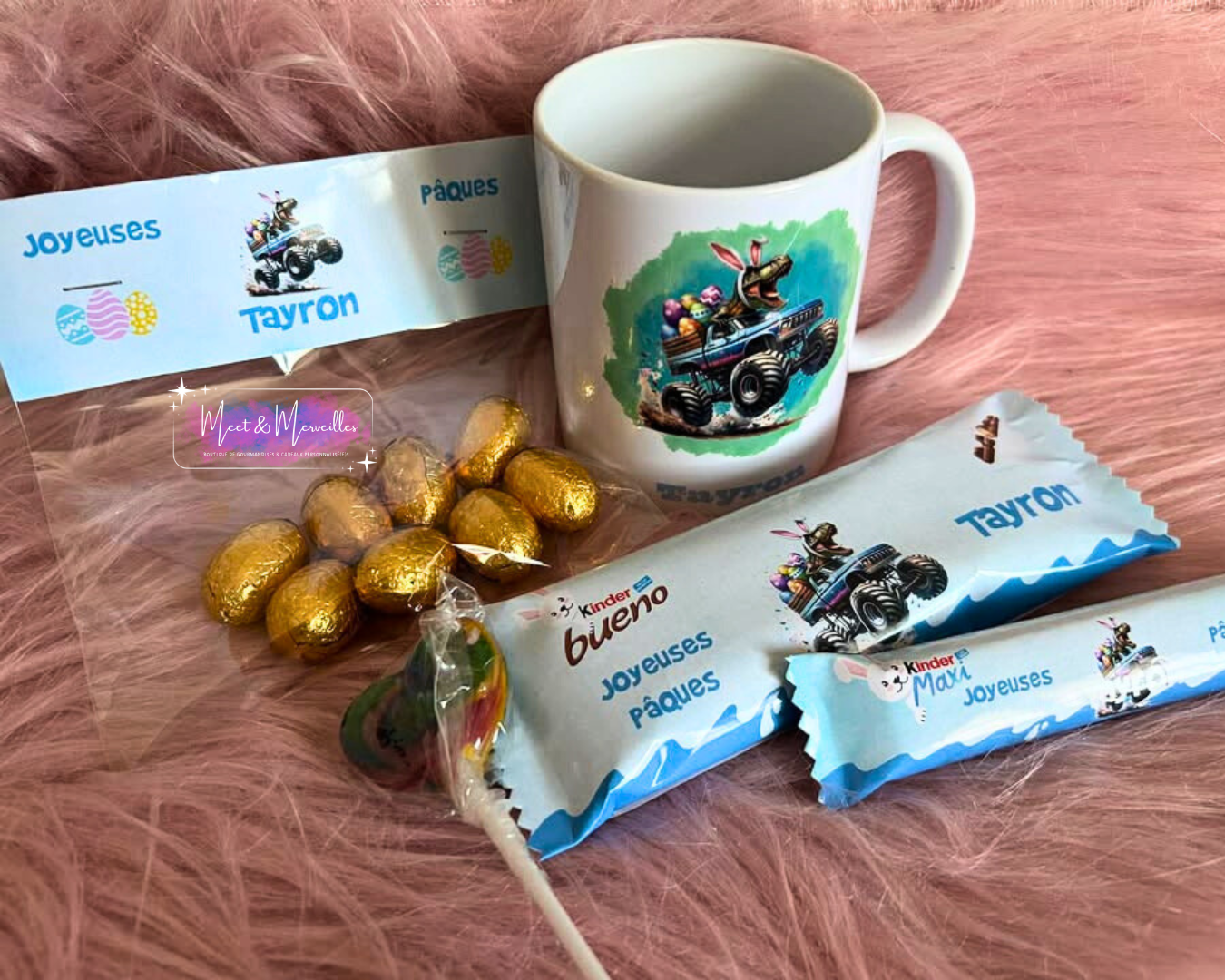 Mug de Pâques Personnalisé – Coffret Gourmand Enfant 🐣