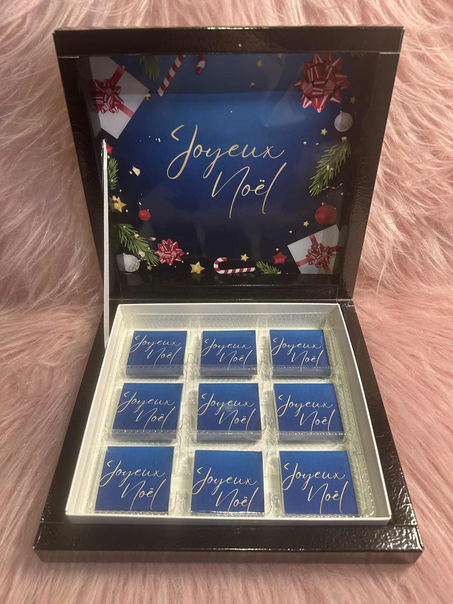 Boîte de chocolats de Noël personnalisée