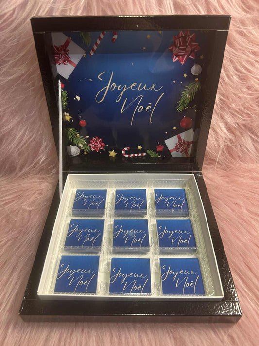 Boîte de chocolats de Noël personnalisée