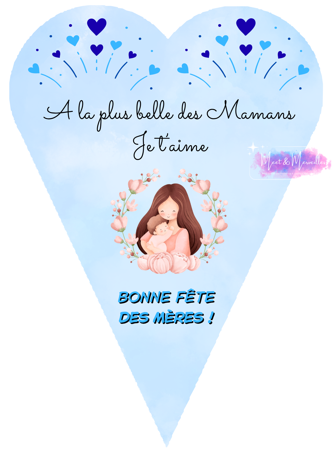 Cône gourmand Fête des Mères – Coffret sucré cadeau maman personnalisé
