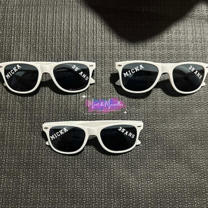 Lunette de soleil personnalisées - Mariage , Baptême, anniversaire ...