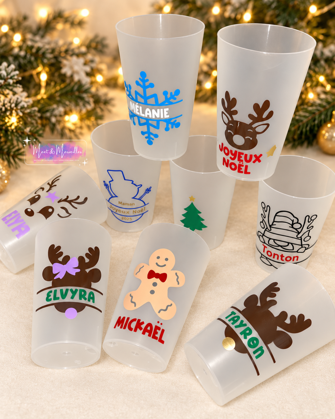 🎁 Gobelet de Noël personnalisé – Fête et magie garantie ✨