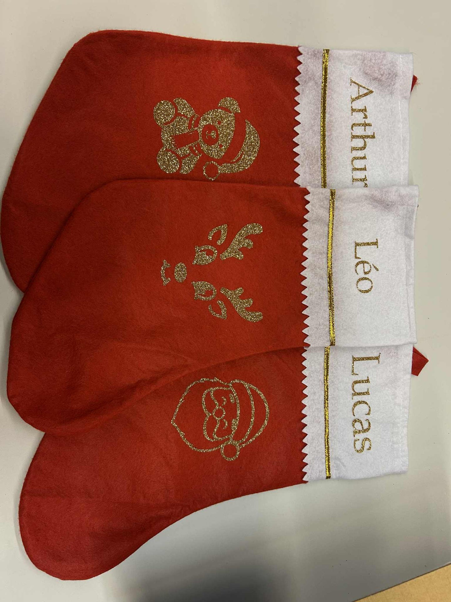 Chaussette de Noël personnalisée – Rouge ou Bleue