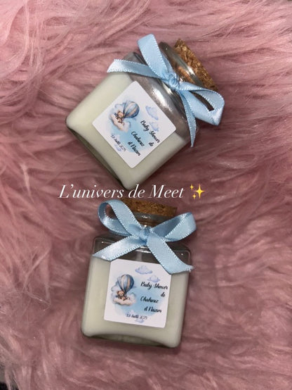 Bougie personnalisée - cadeau invité personnalisé