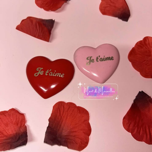 Aimant cœur en résine époxy – Personnalisable