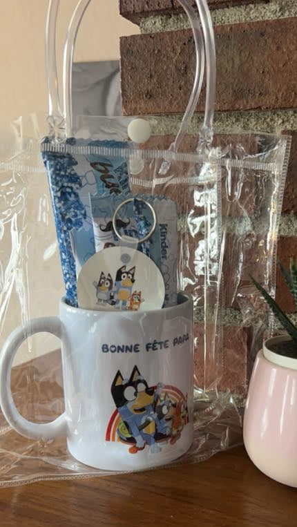 Mug avec gourmandise Bonne Fête papa