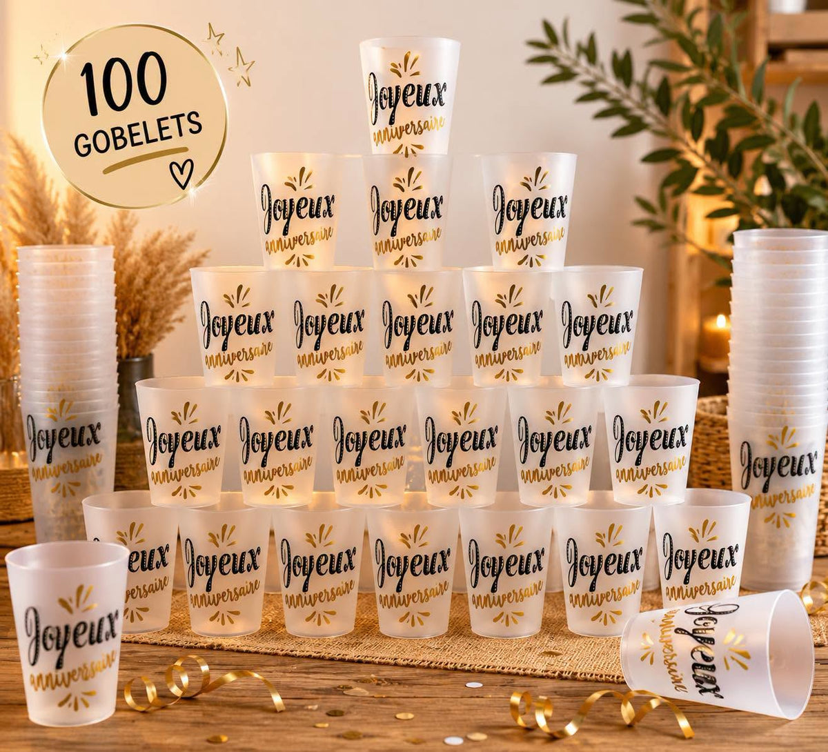 Gobelets personnalisés réutilisables – Événements