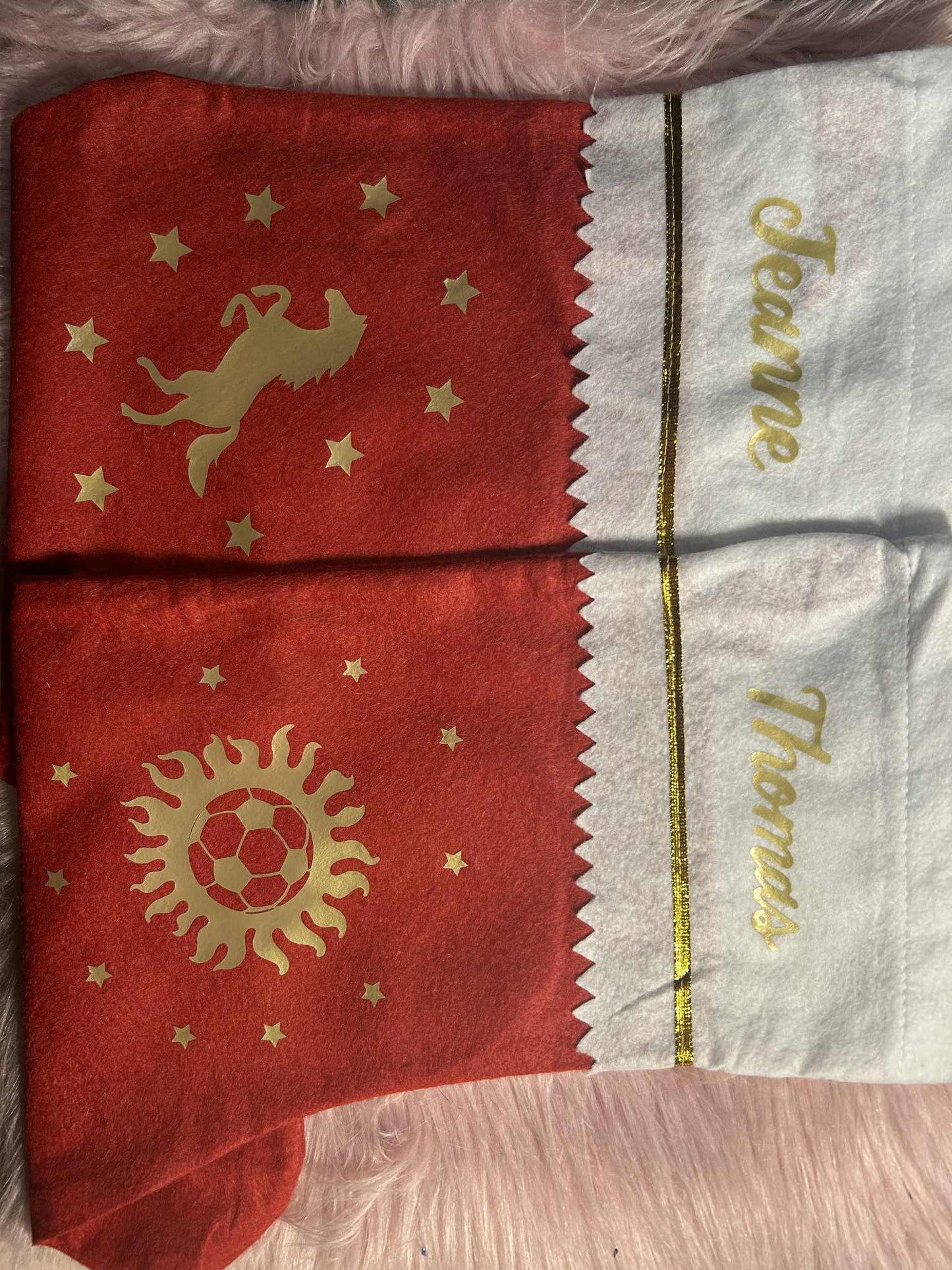 Chaussette de Noël personnalisée – Rouge ou Bleue