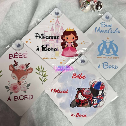 Plaque Bébé à Bord Personnalisé