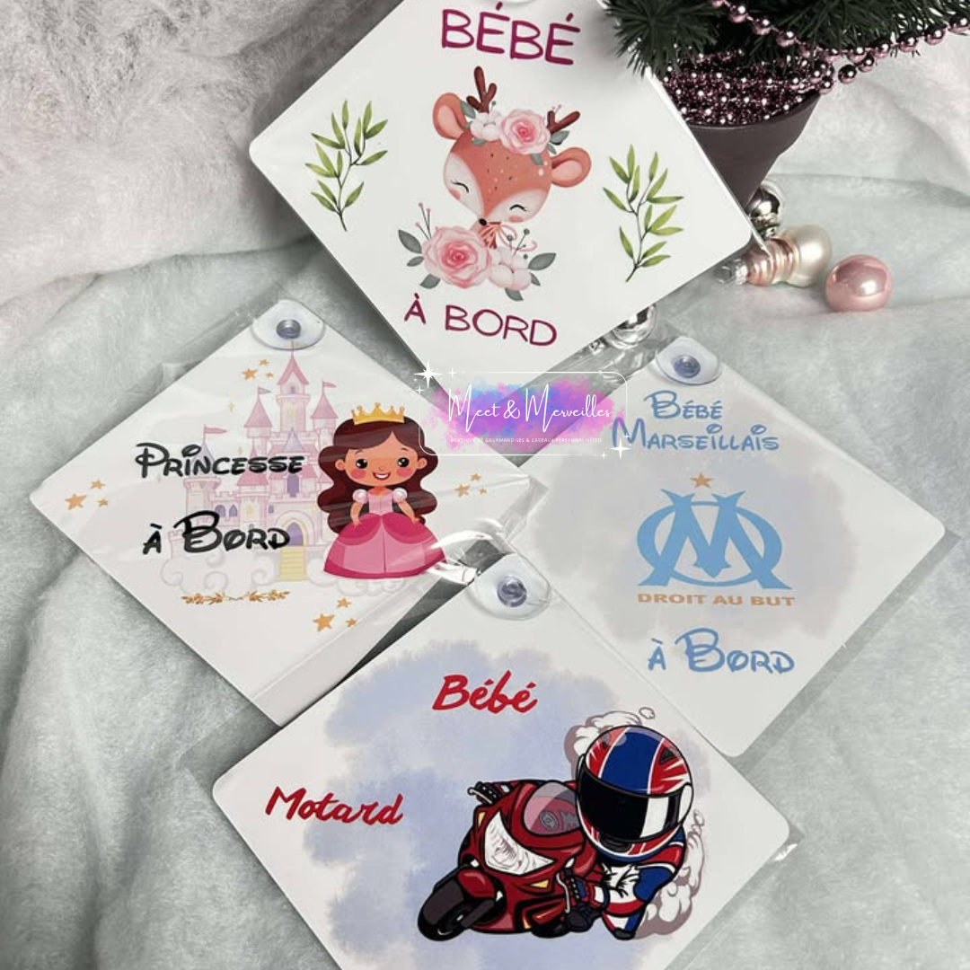 Plaque Bébé à Bord Personnalisé
