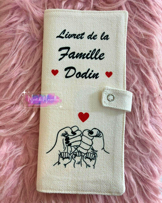 Protège livret de famille personnalisé – Cadeau famille unique avec prénoms