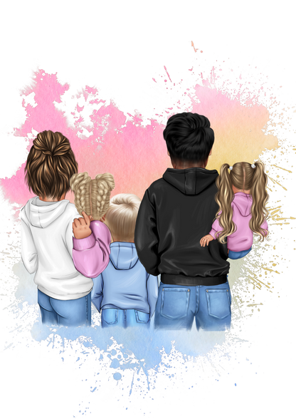 Porte clé Maman et ses enfants