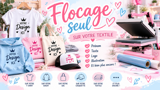 Flocage sur votre textile – Personnalisation sur mesure