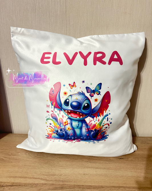 Coussin personnalisé enfant – Prénom, thème & couleurs au choix – Housse déhoussable – Cadeau naissance - anniversaire