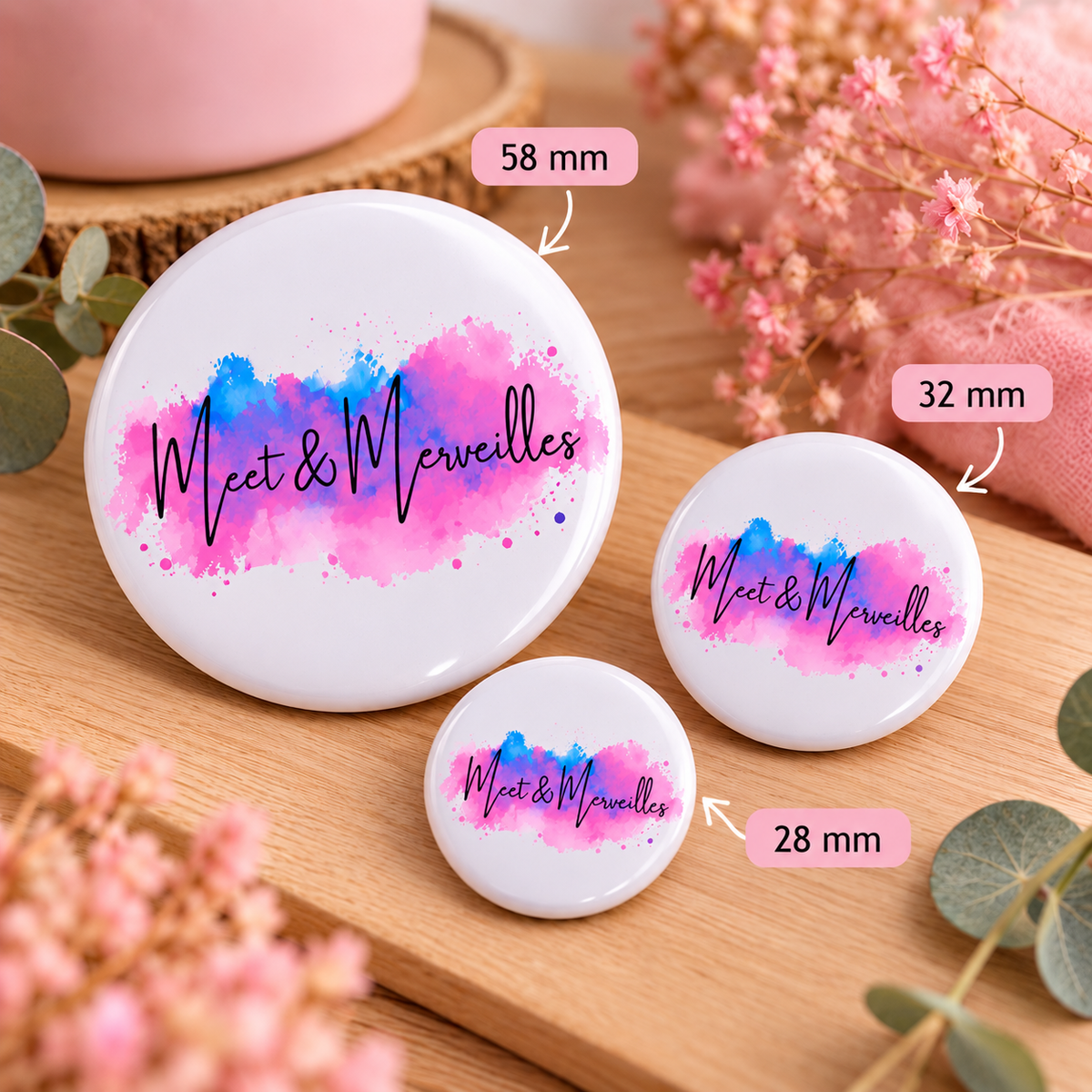 Badges personnalisés – Professionnels & associations