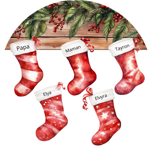 Boule de Noël Panneau / Chaussette de Noël