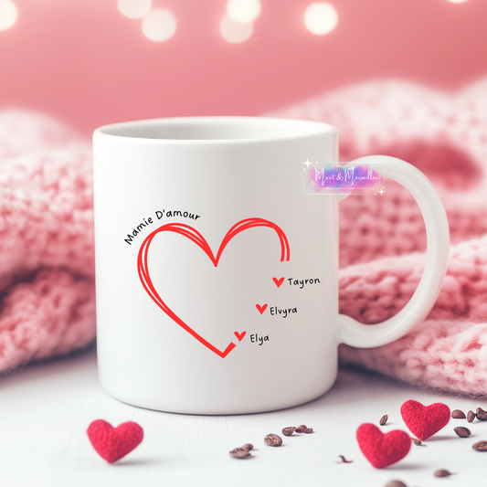 Mug fête des grands-mères personnalisé – Mamie d’amour