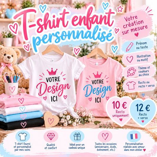 T-shirt enfant personnalisé – Votre création sur mesure