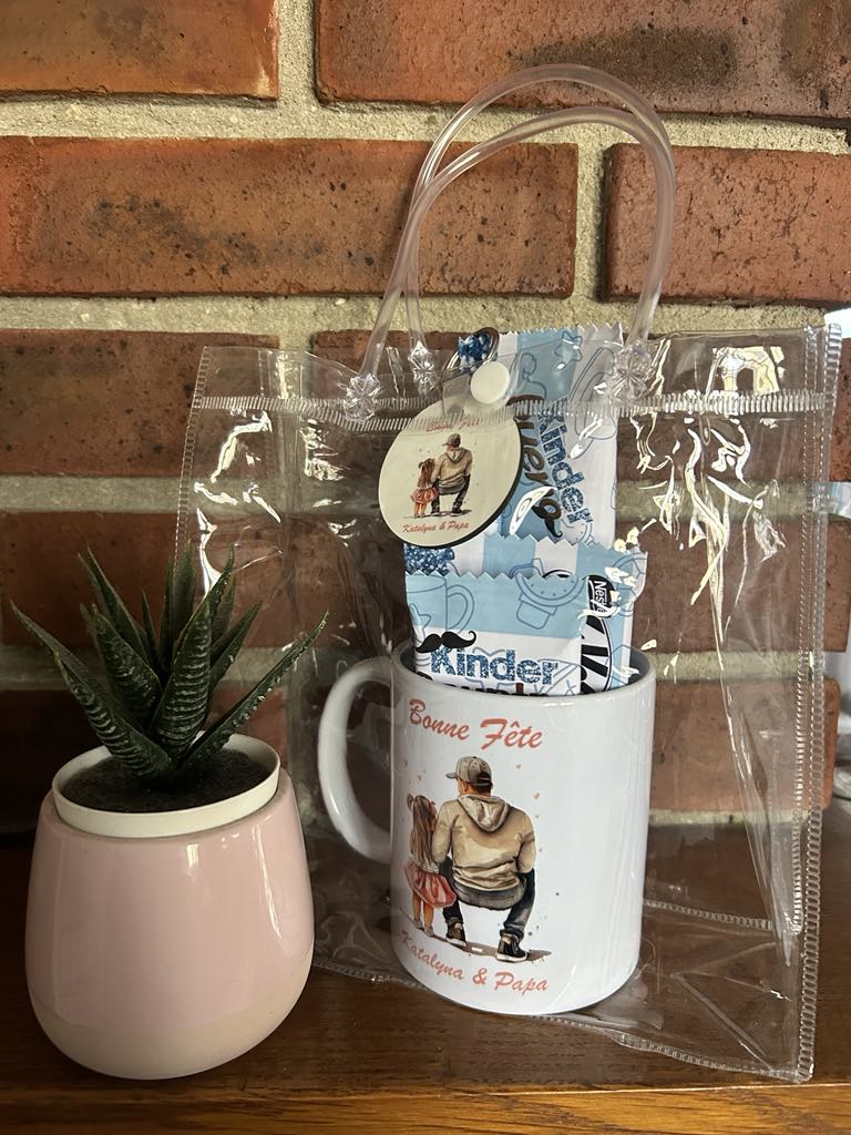 Mug avec gourmandise Bonne Fête papa